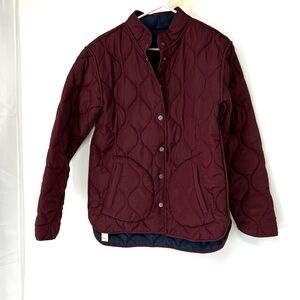 Summersalt Blue and Burgundy Quilted reversible Jacket small